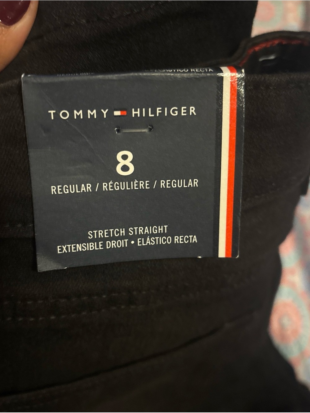 Tommy Hilfiger Men’s Black Slim Straight Jeans